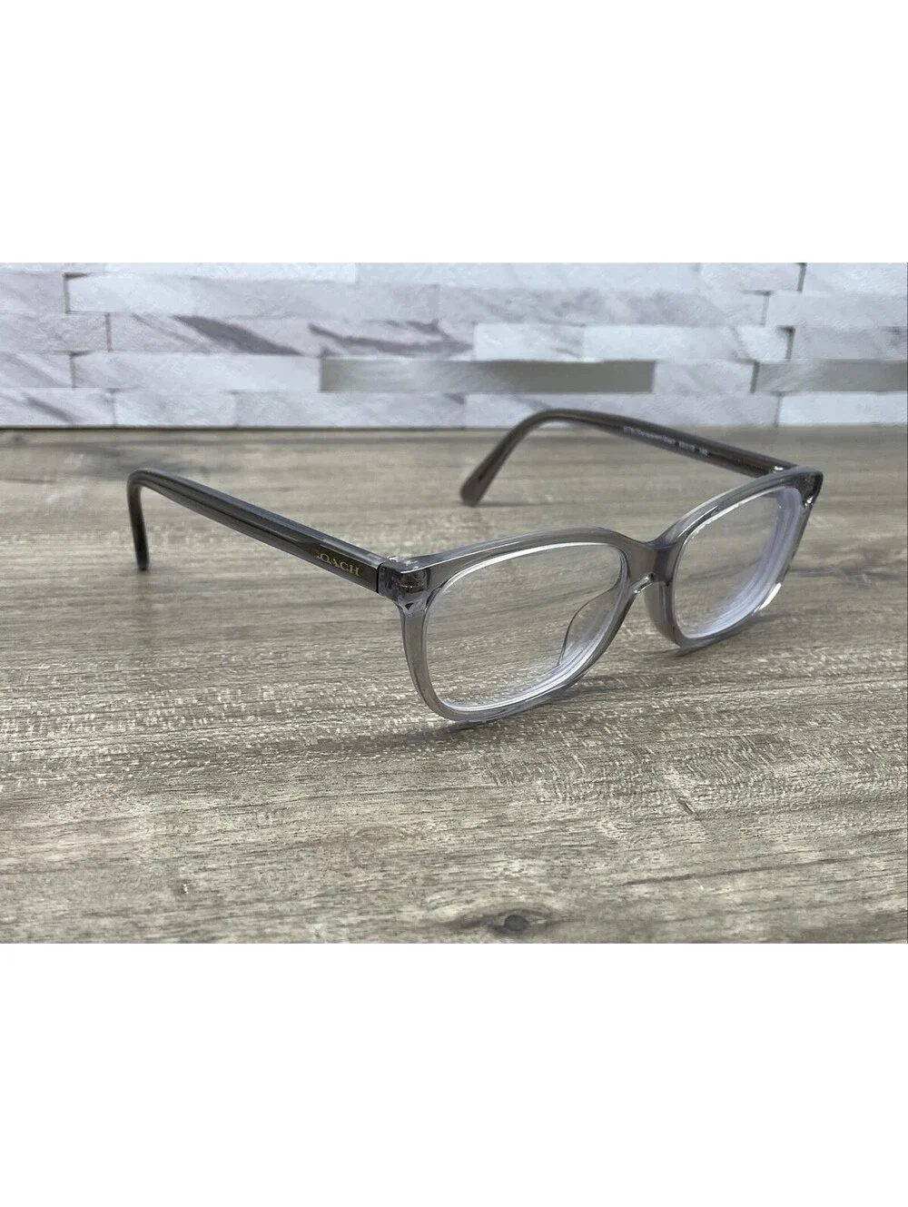 COACH HC6139U 5176 Womens Transparent Grey Rectangle 53-15-140